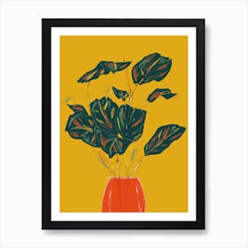 Maranta Kerchoveana Yellow Art Print