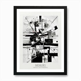 Memory Abstract Black And White 8 Poster Art Print