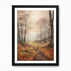 Autumn Forest Landscape The High Weald England Art Print