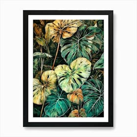 Tropical Leaves nature flora Art Print