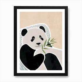 Panda Bear Chilling Art Print