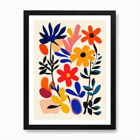 Abstract Floral Print Art Print