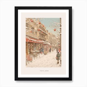 Vintage Winter Poster Tokyo Japan 1 Art Print