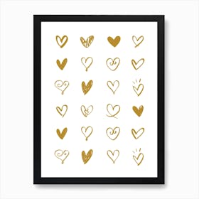 Hearts Art Print