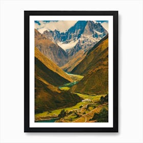 Huascarán National Park Peru Vintage Poster Art Print