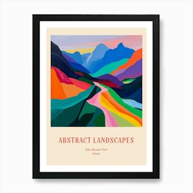 Colourful Abstract Tatra National Park Poland 4 Poster Art Print