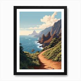Kalalau Trail Hawaii 1 Hiking Trail Landscape Art Print