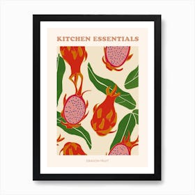 Dragon Fruit Pattern Illustration Poster 3 Art Print