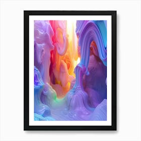 Colorful Digital Forms Art Print