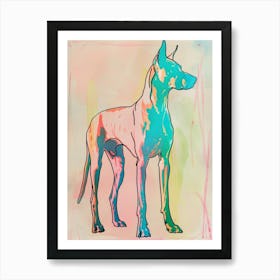 Dog Watercolour Silhouette Art Print