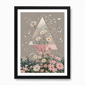 Triangle Daisies no2 Art Print