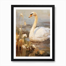 Bird Painting Swan 1 Art Print