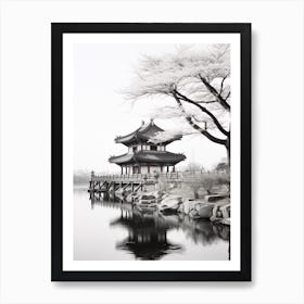 Seoul, South Korea, Black And White Old Photo 3 Art Print