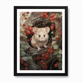 Adorable Chubby Foraging Possum 4 Art Print