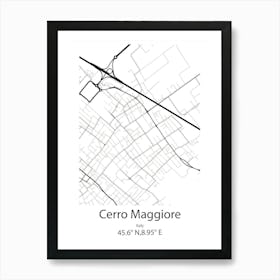 Cerro Azul,Mexico Minimalist Map Art Print