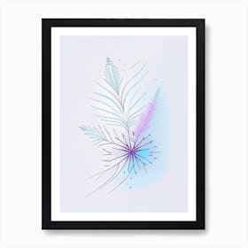 Frozen, Snowflakes, Minimal Line Drawing 2 Art Print