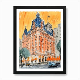 The Plaza Hotel   New York City, New York   Resort Storybook Illustration 4 Art Print