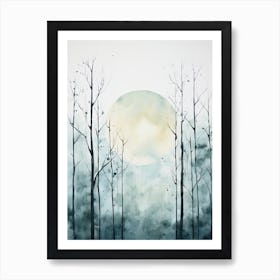 Watercolour Of Sherwood Forest   England 0 Art Print