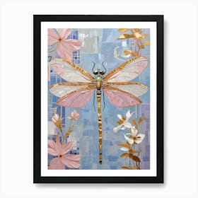 Pastel Dragonfly Poster