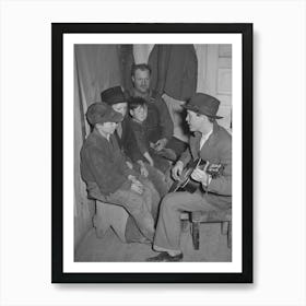 Untitled Photo, Possibly Related To Guitar Player And Singers At Play Party In Mcintosh County, Oklahoma Art Print