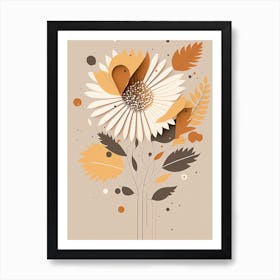 Abstract Flower Paper Cut Art Print