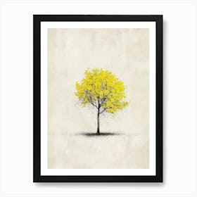 Yellow Tree Canvas Print Art Print