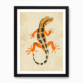 Orange Red Leopard Gecko5 Art Print