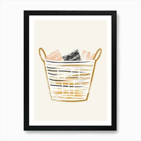 Basket Of Books Art Print