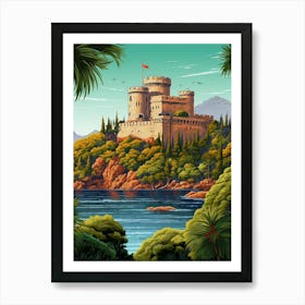 Bodrum Castle St Peters Caastle Pixel Art 7 Art Print