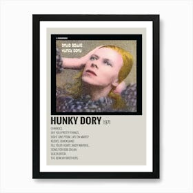 David Bowie Album Cover Hunky Dory Canvas Poster Wall Art Decor Art Print