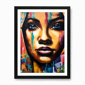 Woman'S Face 4 Art Print