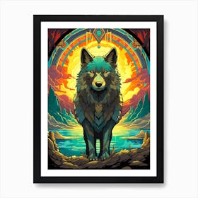 Wolf Stained Church Art Print