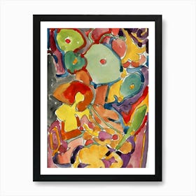 shapes watercolors Art Print