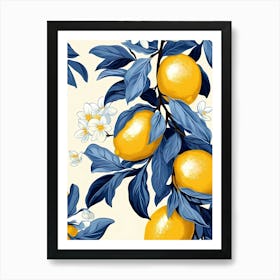 Lemons On A Branch Art Print