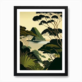 Lord Howe Island Australia Rousseau Inspired Tropical Destination Art Print