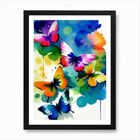 Colorful Butterflies 183 Art Print