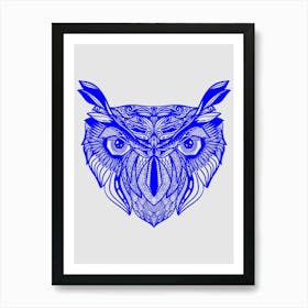 Owl Pattern Art Print