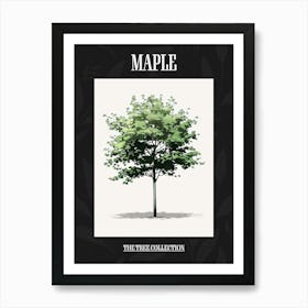 Maple Tree Pixel Illustration 1 Poster Art Print