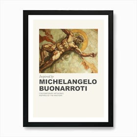 Museum Poster Inspired By Michelangelo Buonarroti 3 Art Print