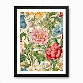 Wallpaper Floral Pattern 7 Art Print