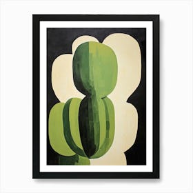 Modern Abstract Cactus Painting Turks Head Cactus 2 Art Print