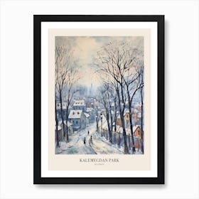 Winter City Park Poster Kalemegdan Park Belgrade Serbia 2 Art Print