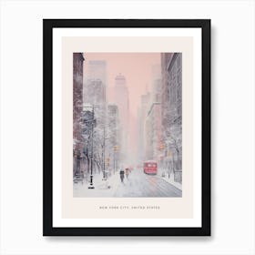 Dreamy Winter Painting Poster New York City Usa 5 Art Print