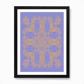Imperial Japanese Ornate Pattern Lilac And Orange 1 Art Print