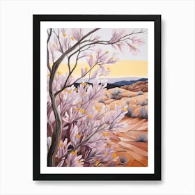 Lavender 4 Flower Painting Art Print