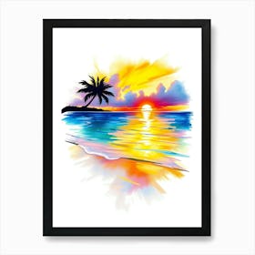 Sunset On The Beach 11 Art Print