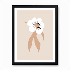 White Floral Dance Art Print