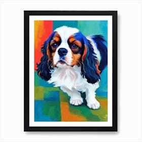 Cavalier King Charles Spaniel Fauvist Style Dog Art Print