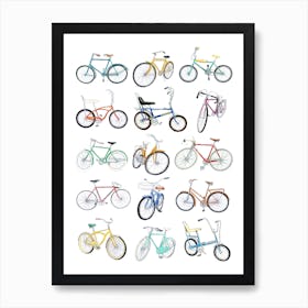 Bicycles Bikes Art Print