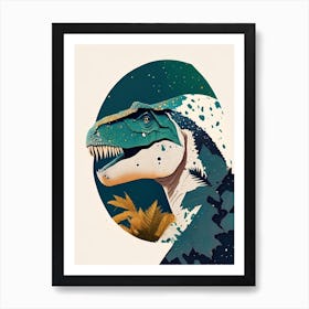 Indominus Rex Terrazzo Style Dinosaur Art Print